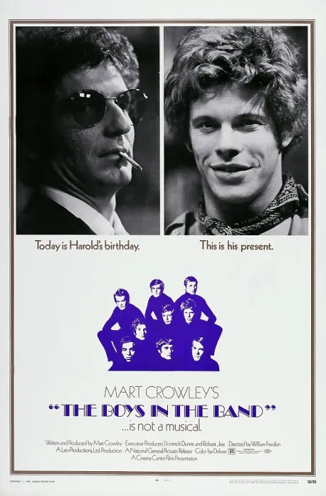 Framed Print : THE BOYS IN THE BAND, US poster art, from left: Leonard Frey, Robert La Tourneaux, 1970