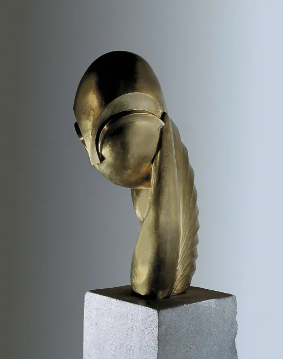 Framed Print : BRANCUSI, Constantin (1876-1957). Mademoiselle Pogany III. 1933. Sculpture on bronze. FRANCE. Paris