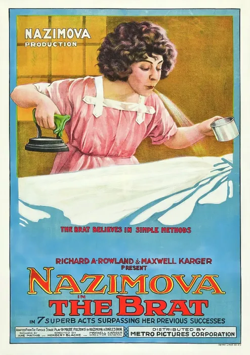 Framed Print : THE BRAT, Alla Nazimova on poster art, 1919