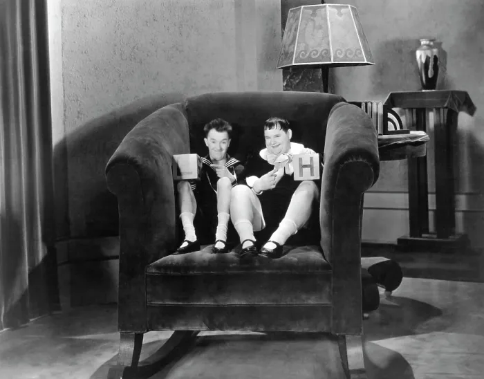 Framed Print : BRATS, from left: Stan Laurel, Oliver Hardy, 1930