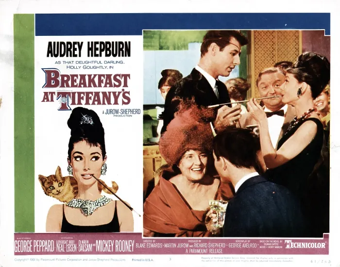 Framed Print : BREAKFAST AT TIFFANY'S, from left, Helen Spring, Michael Quinlivan, Audrey Hepburn, 1961