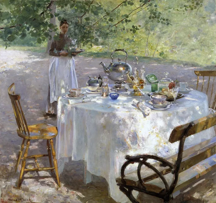 Framed Print : Breakfast-Time, 1887, by Hanna Hirsch-Pauli, 1864-1940, Swedish painting, oil on canvas Framed Print : Breakfast-Time, 1887, by Hanna Hirsch-Pauli, 1864-1940, Swedish painting, oil on canvas
