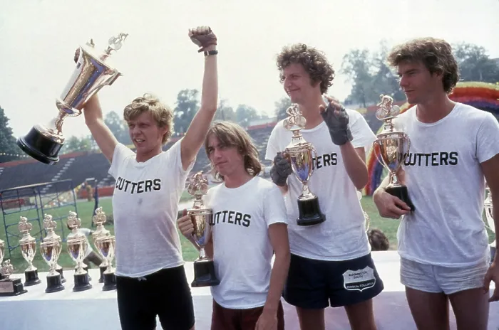 Framed Print : BREAKING AWAY, Dennis Christopher, Jackie Earle Haley, Daniel Stern, Dennis Quaid, 1979, TM and Copyright (c) 20th Century-Fox Film Corp. All Rights Reserved Framed Print : BREAKING AWAY, Dennis Christopher, Jackie Earle Haley, Daniel Stern, Dennis Quaid, 1979, TM and Copyright (c) 20th Century-Fox Film Corp. All Rights Reserved