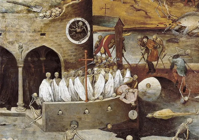 Framed Print : Breugel, Pieter, The Elder, called 'Peasant Bruegel' (1525-1569). The Triumph of Death. ca. 1562. Left-hand central detail