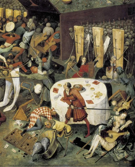 Framed Print : Breugel, Pieter, The Elder, called 'Peasant Bruegel' (1525-1569). The Triumph of Death. ca. 1562. Right-hand lower detail
