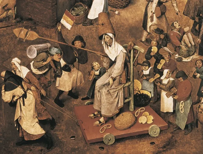 Framed Print : Breugel, Pieter, The Elder, called 'Peasant Bruegel' (1525-1569). The Fight between Carnival and Lent. 1559. Right-hand lower detail depicting the Lent. Flemish art Framed Print : Breugel, Pieter, The Elder, called 'Peasant Bruegel' (1525-1569). The Fight between Carnival and Lent. 1559. Right-hand lower detail depicting the Lent. Flemish art