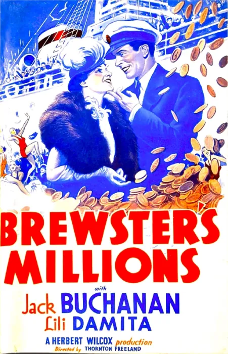 Framed Print : BREWSTER'S MILLIONS, US poster art, from left: Lili Damita, Jack Buchanan, 1935