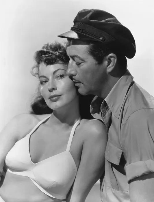 Framed Print : THE BRIBE, from left: Ava Gardner, Robert Taylor, 1949