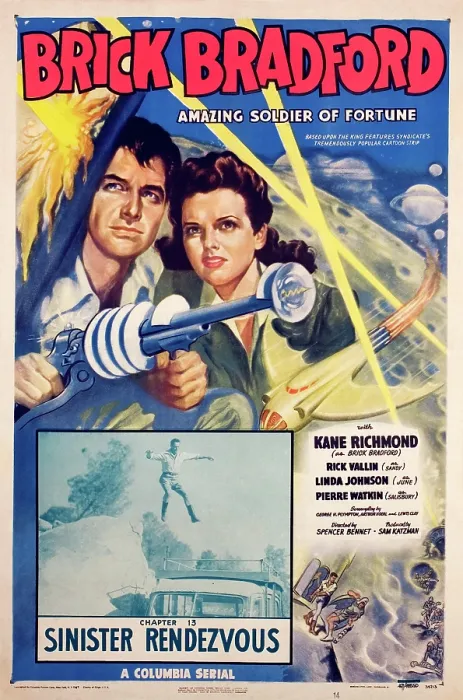 Framed Print : BRICK BRADFORD, Kane Richmond, Linda Leighton, 1947