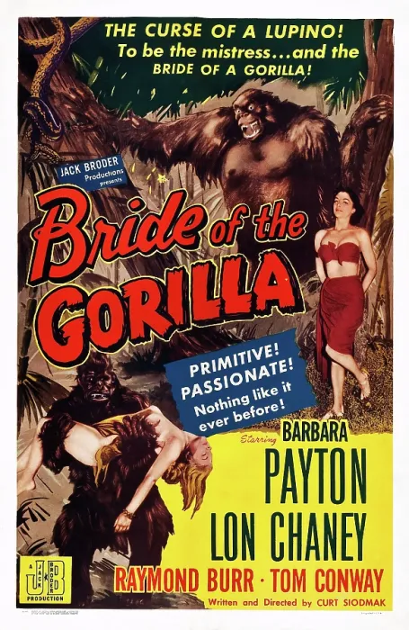 Framed Print : BRIDE OF THE GORILLA, poster art, 1951 Framed Print : BRIDE OF THE GORILLA, poster art, 1951