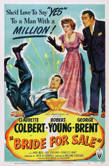 Framed Print : BRIDE FOR SALE, US poster, from left: Robert Young, Claudette Colbert, George Brent, 1949 Framed Print : BRIDE FOR SALE, US poster, from left: Robert Young, Claudette Colbert, George Brent, 1949