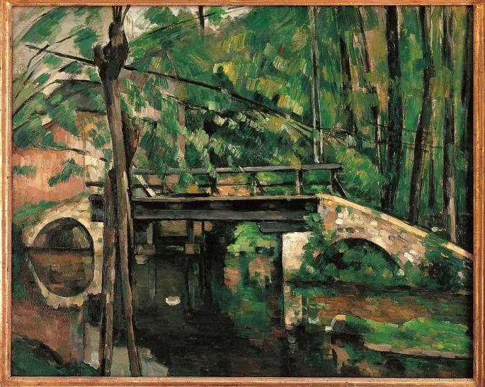 Framed Print : The Bridge at Maincy, Melun, by Paul Czanne, 1879 about, 19th Century, oil on canvas, cm 58, 5 x 72, 5 - France, Ile de France, Paris, Muse dOrsay. All
