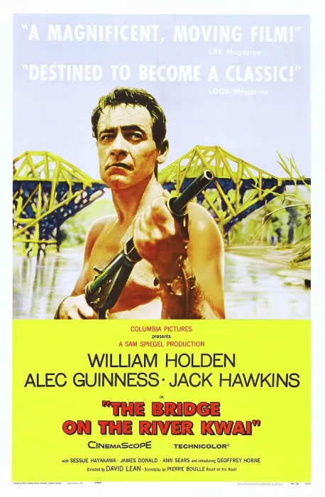 Framed Print : THE BRIDGE ON THE RIVER KWAI, US poster art, William Holden, 1957 Framed Print : THE BRIDGE ON THE RIVER KWAI, US poster art, William Holden, 1957