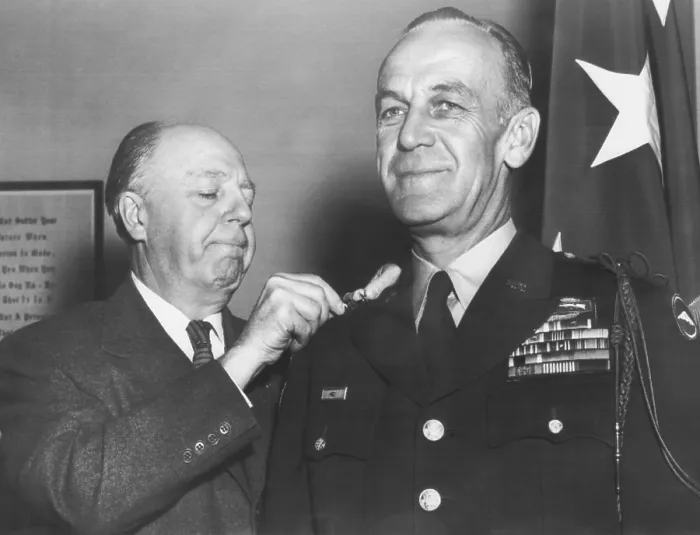 Framed Print : Brig. Gen. Ralph Zwicker (right) receives his 2nd star, April 1, 1957. Sen. Joseph McCarthy to tried to block his promotion when it was before the Senate Armed Services Committee