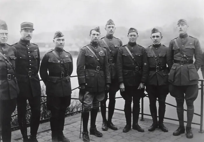 Framed Print : Brigadier General William Billy Mitchell with his staff in Coblenz, Germany, Jan. 15, 1919