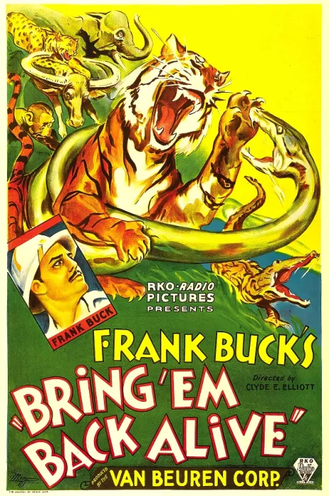 Framed Print : BRING EM BACK ALIVE, bottom left: Frank Buck, 1932 Framed Print : BRING EM BACK ALIVE, bottom left: Frank Buck, 1932