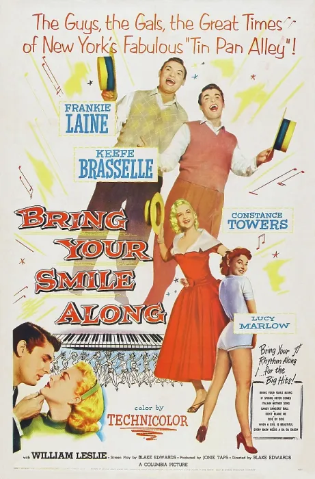 Framed Print : BRING YOUR SMILE ALONG, US poster, from top: Frankie Laine, Keefe Brasselle, Constance Towers, Lucy Marlowe, bottom from left: Keefe Brasselle, Constance Towers, 1955 Framed Print : BRING YOUR SMILE ALONG, US poster, from top: Frankie Laine, Keefe Brasselle, Constance Towers, Lucy Marlowe, bottom from left: Keefe Brasselle, Constance Towers, 1955
