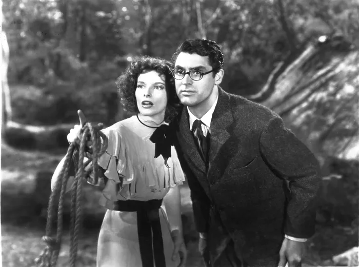 Framed Print : BRINGING UP BABY, Katharine Hepburn, Cary Grant, 1938