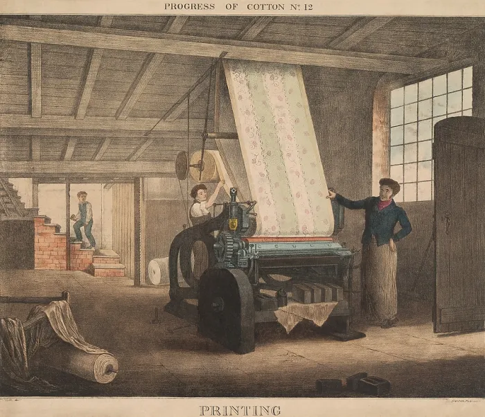 Framed Print : British 1840s depiction of the Progress of Cotton, by Richard Barfoot, 12 of 12 Framed Print : British 1840s depiction of the Progress of Cotton, by Richard Barfoot, 12 of 12