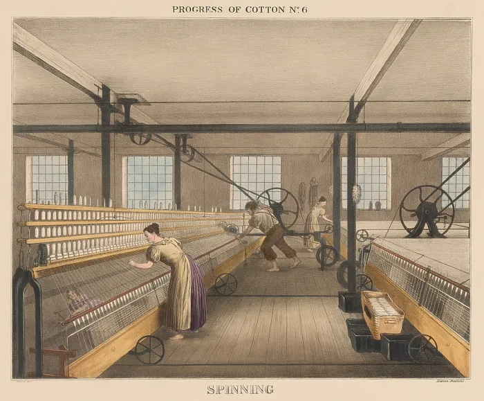 Framed Print : British 1840s depiction the Progress of Cotton, by Richard Barfoot, 6 of 12