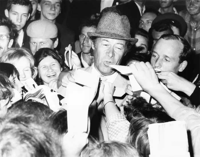 Framed Print : British Actor Rex Harrison stepped into a swarm of Russian autograph seekers outside his hotel. Harrison was in Moscow for a film Festival. July 24, 1965. (CSU_2015_7_281) Framed Print : British Actor Rex Harrison stepped into a swarm of Russian autograph seekers outside his hotel. Harrison was in Moscow for a film Festival. July 24, 1965. (CSU_2015_7_281)