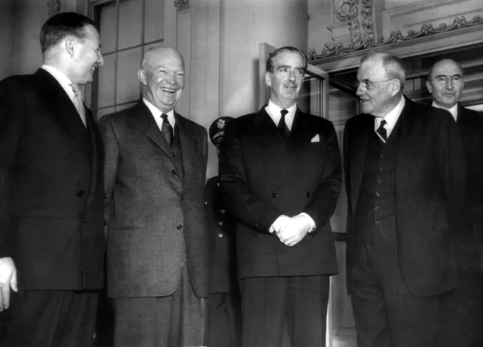 Framed Print : British Foreign Secretary Selwyn Lloyd, President Dwight D