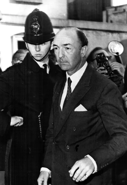 Framed Print : British Minister of War John Profumo retuns home after admitting an affair with Christine Keeler, June 18, 1963. Courtesy: CSU Archives  /  Everett Collection