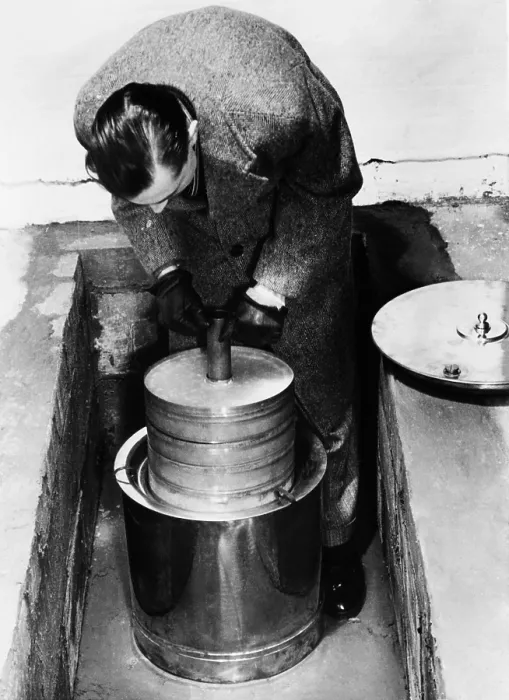 Framed Print : British scientist Robert Barker, 26, claims to have built an portable atomic pile. He said the ashcan-sized apparatus could produce quality radioactive isotopes Framed Print : British scientist Robert Barker, 26, claims to have built an portable atomic pile. He said the ashcan-sized apparatus could produce quality radioactive isotopes
