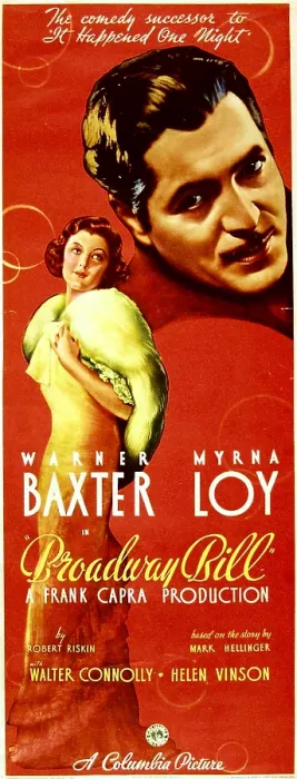 Framed Print : BROADWAY BILL, from left: Myrna Loy, Warner Baxter, 1934