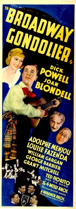 Framed Print : BROADWAY GONDOLIER, from top left: Joan Blondell, Dick Powell, Adolphe Menjou, Louise Fazenda, bottom: The 4 Mills Brothers, 1935 Framed Print : BROADWAY GONDOLIER, from top left: Joan Blondell, Dick Powell, Adolphe Menjou, Louise Fazenda, bottom: The 4 Mills Brothers, 1935