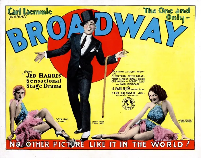Framed Print : BROADWAY, from left, Evelyn Brent, Glenn Tryon, Merna Kennedy, 1929