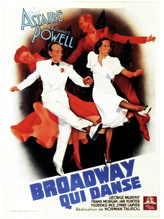 Framed Print : BROADWAY MELODY OF 1940, (aka BROADWAY QUI DANSE) rear from left: Eleanor Powell, Fred Astaire, foreground from left: Fred Astaire, Eleanor Powell on French poster art, 1940 Framed Print : BROADWAY MELODY OF 1940, (aka BROADWAY QUI DANSE) rear from left: Eleanor Powell, Fred Astaire, foreground from left: Fred Astaire, Eleanor Powell on French poster art, 1940