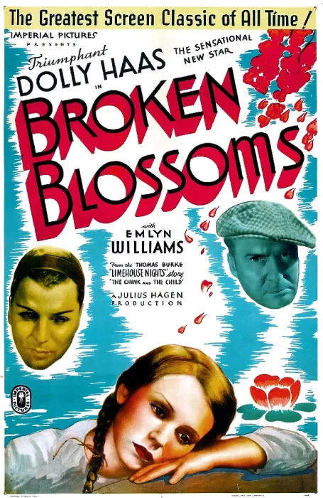 Framed Print : BROKEN BLOSSOMS, US poster art, from left: Emlyn Williams, Dolly Haas, Arthur Margetson, 1936