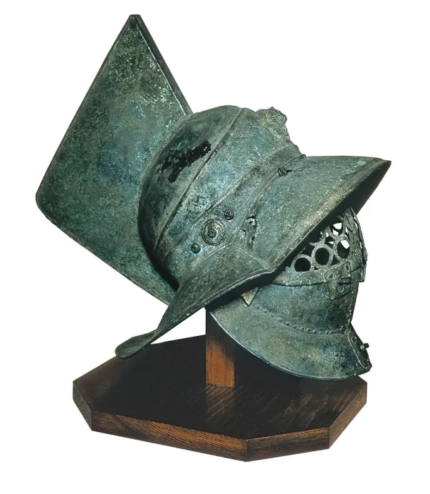 Framed Print : Bronze gladiator's helmet. 1st c. Roman art. Early Empire. UNITED KINGDOM. London. The British Museum. Proc: ITALY. Pompeii. AISA / Everett Collection**US SALES ONLY** Framed Print : Bronze gladiator's helmet. 1st c. Roman art. Early Empire. UNITED KINGDOM. London. The British Museum. Proc: ITALY. Pompeii. AISA / Everett Collection**US SALES ONLY**