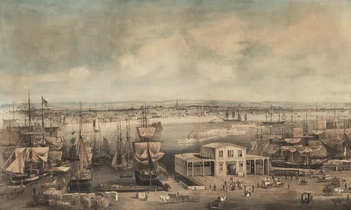 Framed Print : Brooklyn, Long Island as seen from Liberty Street. I853, as seen from Trinity Church, New York