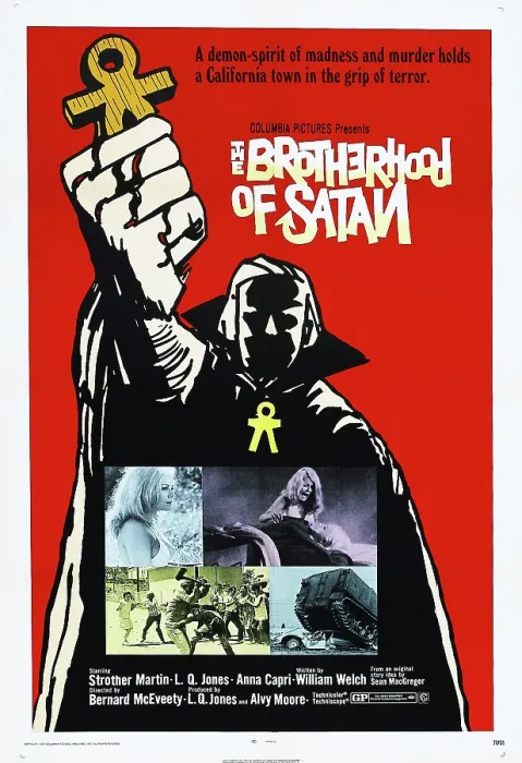 Framed Print : THE BROTHERHOOD OF SATAN, US poster, 1971