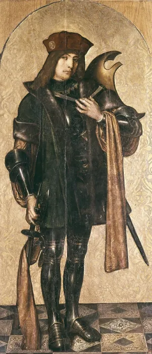 Framed Print : BRU, Ayne ( -1510). Warrior Saint. 1504 - 1507. Painting that belonged to the high altarpiece of the monastery. Renaissance art. Tempera on wood. SPAIN. Barcelona Framed Print : BRU, Ayne ( -1510). Warrior Saint. 1504 - 1507. Painting that belonged to the high altarpiece of the monastery. Renaissance art. Tempera on wood. SPAIN. Barcelona