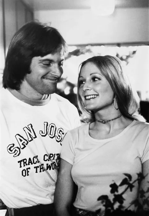 Framed Print : Bruce and Chrystie Jenner during filming of ABC sports special