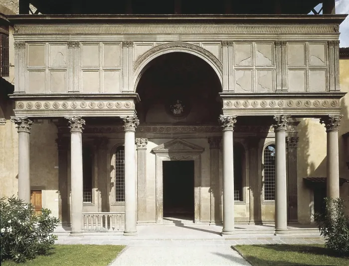 Framed Print : Brunelleschi, Filippo (1377-1446). Pazzi Chapel. 1430-1446. ITALY. Florence. Church of Santa Croce. Renaissance art. Quattrocento. Architecture