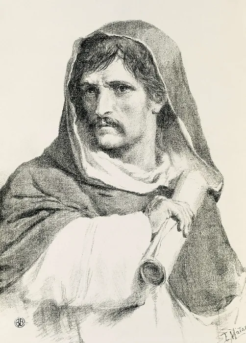 Framed Print : BRUNO, Giordano (1548-1600). Portrait. Litography. ITALY. Milan. Civica Raccolta delle Stampe 'Achille Bertarelli' (Achille Bertarelli collection of prints)