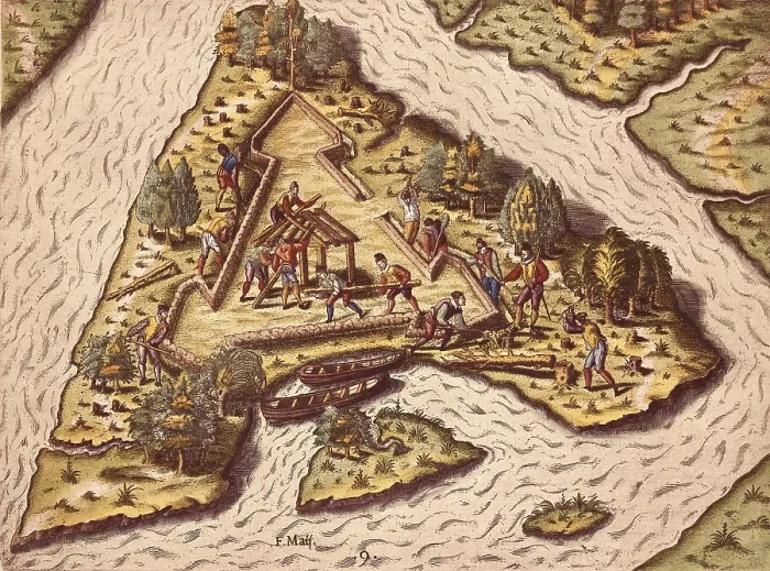 Framed Print : BRY, Theodor de (1528-1598); LE MOYNE DE MORGUES, Jacques (1533-1588). Brevis narratio eorum quae in Florida Americae Provincia Gallis acciderunt, secunda in allam Navigatione Framed Print : BRY, Theodor de (1528-1598); LE MOYNE DE MORGUES, Jacques (1533-1588). Brevis narratio eorum quae in Florida Americae Provincia Gallis acciderunt, secunda in allam Navigatione
