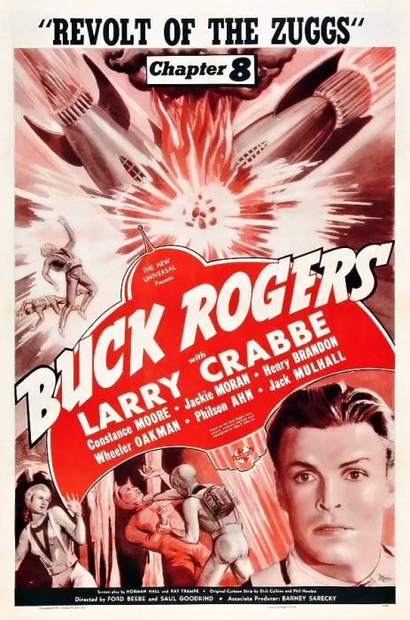 Framed Print : BUCK ROGERS, bottom: Larry Crabbe in Chapter 8: Revolt of the Zuggs, poster art, 1939