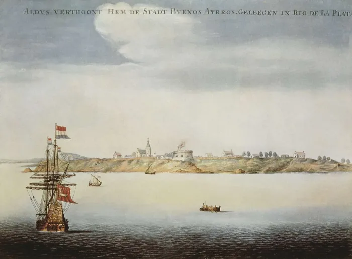Framed Print : Buenos Aires (1828). Litography. SPAIN. Madrid. Biblioteca del Instituto de Cultura Hispnica (Library of the Institute of Hispanic Culture)
