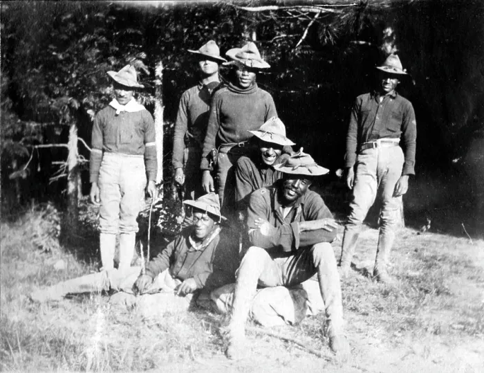 Framed Print : Buffalo soldiers of the 25th Infantry or the 9th Cavalry, while stationed at Yosemite National Park. ca. 1899 Framed Print : Buffalo soldiers of the 25th Infantry or the 9th Cavalry, while stationed at Yosemite National Park. ca. 1899