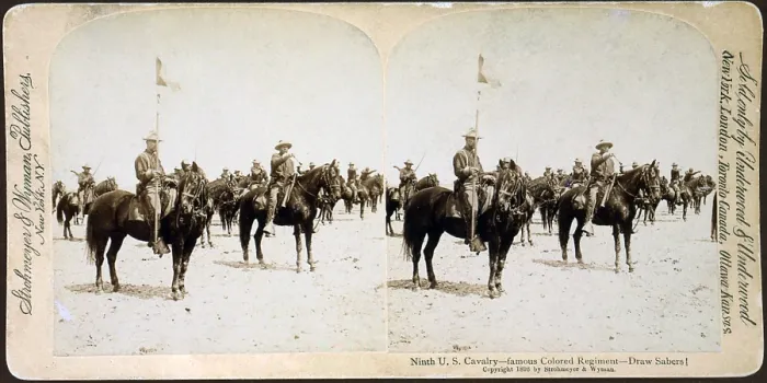 Framed Print : Buffalo soldiers of the Ninth U.S. Cavalry--famous Colored Regiment--Draw Sabers! stereocard ca. 1898 Framed Print : Buffalo soldiers of the Ninth U.S. Cavalry--famous Colored Regiment--Draw Sabers! stereocard ca. 1898