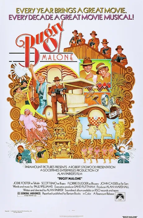 Framed Print : BUGSY MALONE, Jodie Foster, Scott Baio on poster art, 1976