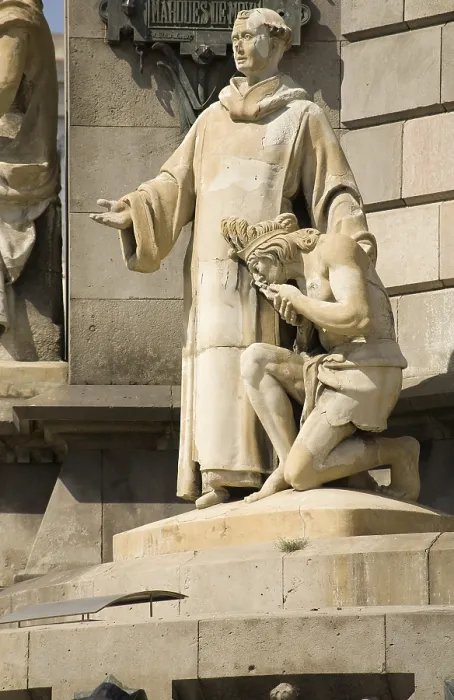 Framed Print : BUIGAS I MONRAVA, Gaiet (1851-1919); ATCHE i FARRE, Rafael (1854-1923). Monument to Christopher Columbus. SPAIN. Barcelona. Detail of the base