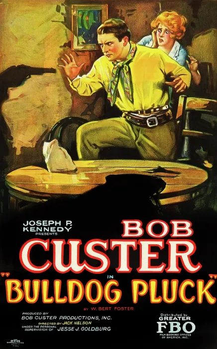 Framed Print : BULLDOG PLUCK, left: Bob Custer on poster art, 1927 Framed Print : BULLDOG PLUCK, left: Bob Custer on poster art, 1927