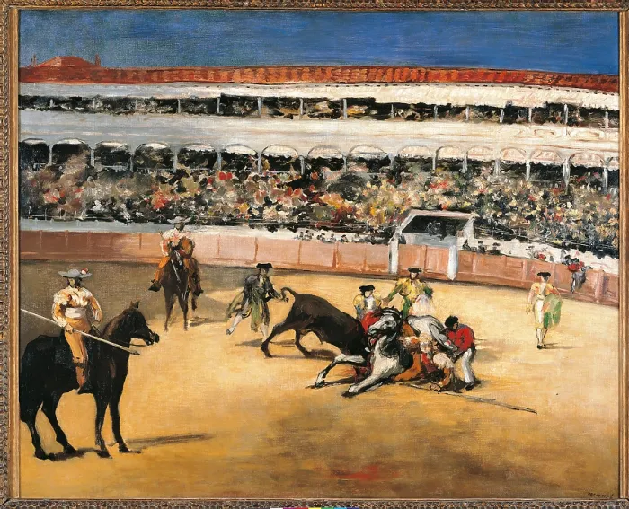 Framed Print : Bullfight, by Edouard Manet, 1865 - 1866 about, 19th Century, oil on canvas, cm 90 x 110, 5 - France, Ile de France, Paris, Muse dOrsay, RF1976-8. All