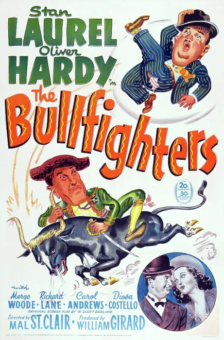 Framed Print : THE BULLFIGHTERS, US poster art, Stan Laurel, Oliver Hardy, 1945, TM and copyright 20th Century Fox Film Corp. All rights reserved  /  Courtesy: Everett Collection